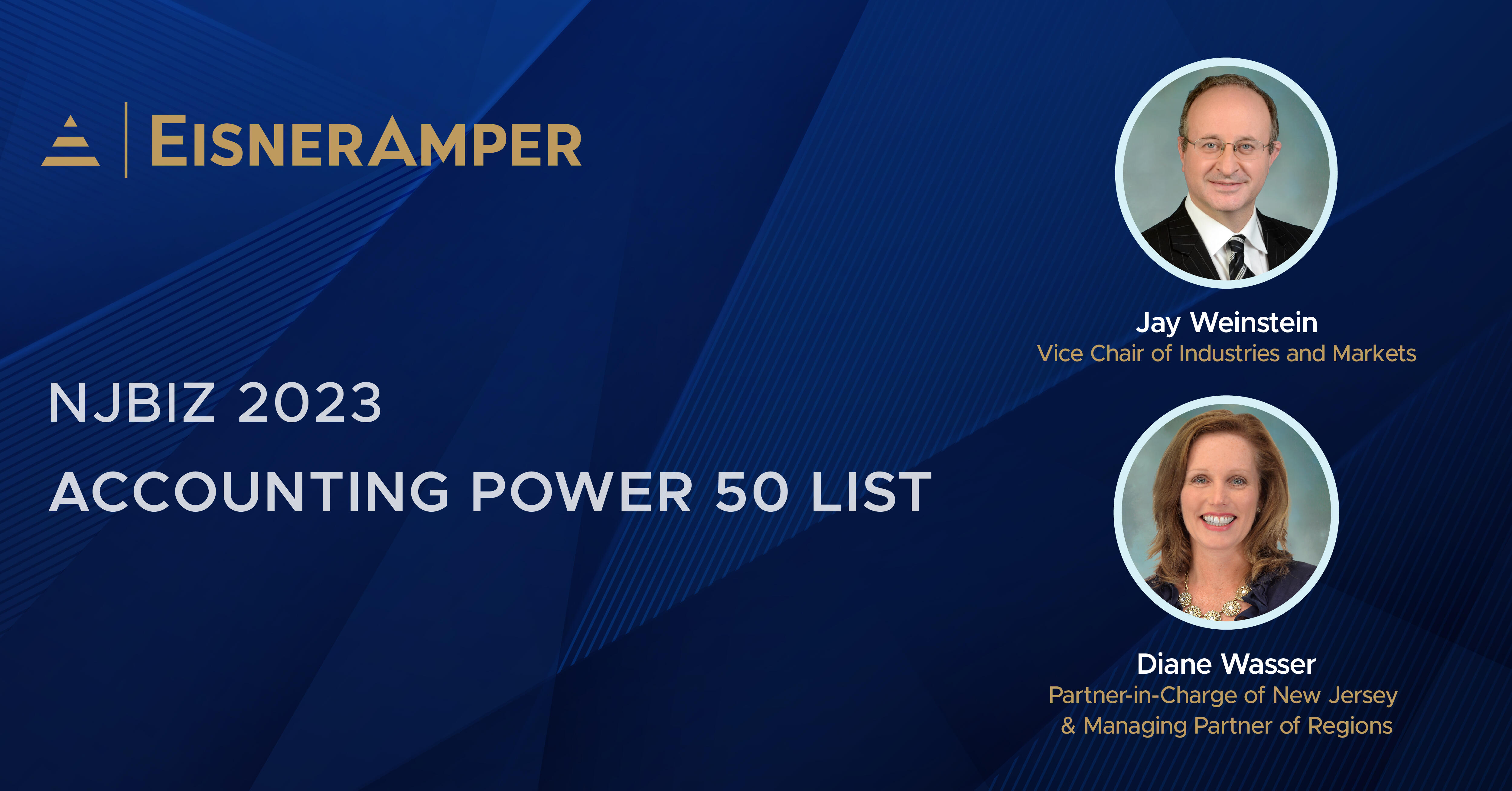 Accounting Power 50 List | NJBIZ New Jersey NJ - EisnerAmper